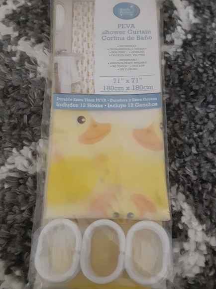 Rubber Duckie Shower Curtain 71x71 - Picture 1 of 3